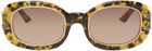 Casablanca Gold & Brown Laurel Sunglasses