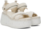 Chloé White Nama Platform Sandals