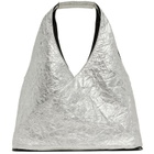 MM6 Maison Margiela Silver Zip Pouch Tote