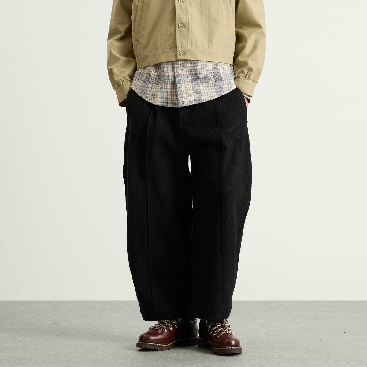 Gander Men's Cottonopolis Wool Trousers in Soot