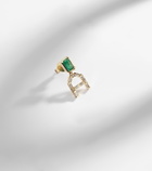 Shay Jewelry 18kt gold drop earrings with diamonds and emeralds