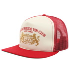 Rhude Men's Cellier Trucker Cap in Red/Cream