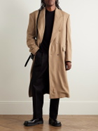 Balenciaga - Oversized Double-Breasted Distressed Wool-Felt Coat - Brown