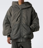 Rick Owens Mountain Hun satin hooded jacket
