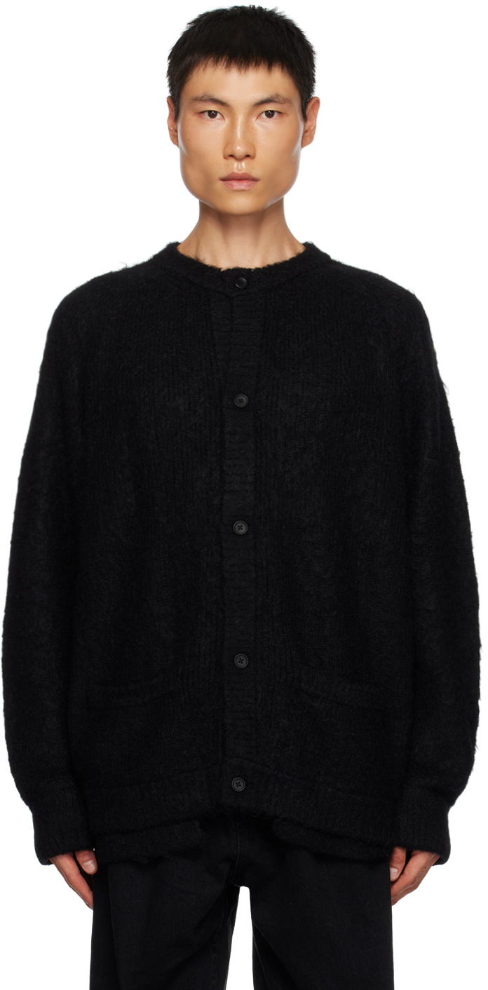 stein Black Dropped Shoulders Cardigan