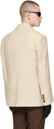 Ernest W. Baker Beige Double-Breasted Blazer