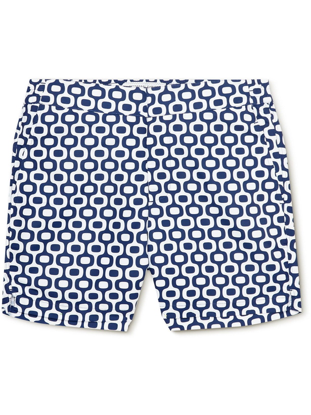 Photo: FRESCOBOL CARIOCA - Ipanema Mid-Length Printed Swim Shorts - Blue