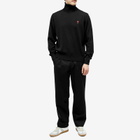 AMI Paris Men's Small A Heart Roll Neck Knit in Black
