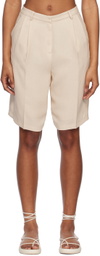Youth Beige Low-Waisted Shorts