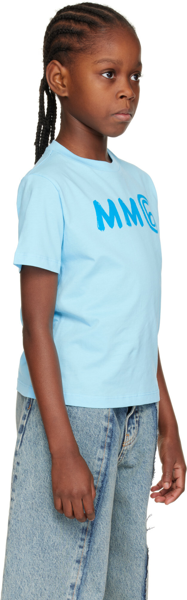 MM6 Maison Margiela Three-Pack Kids Multicolor Printed-Logo T-shirts