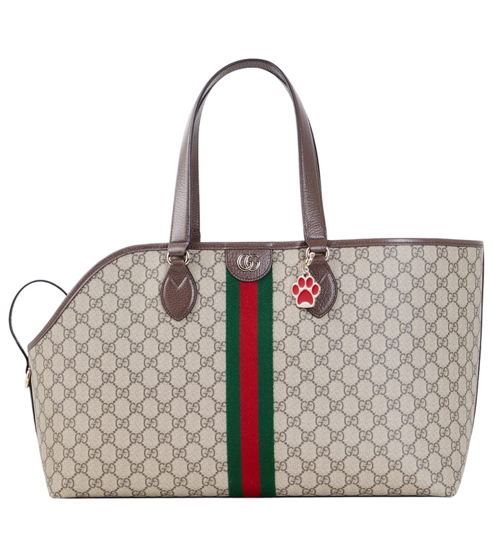Photo: Gucci GG Web Stripe pet tote bag