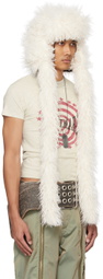 VAQUERA White Furry Aviator Hat