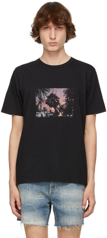 Photo: Saint Laurent Black VHS Sunset T-Shirt