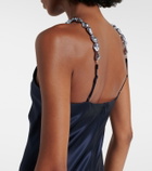 Staud Cadence halterneck satin slip dress