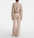 Jardin des Orangers Cotton and cashmere wide-leg pants