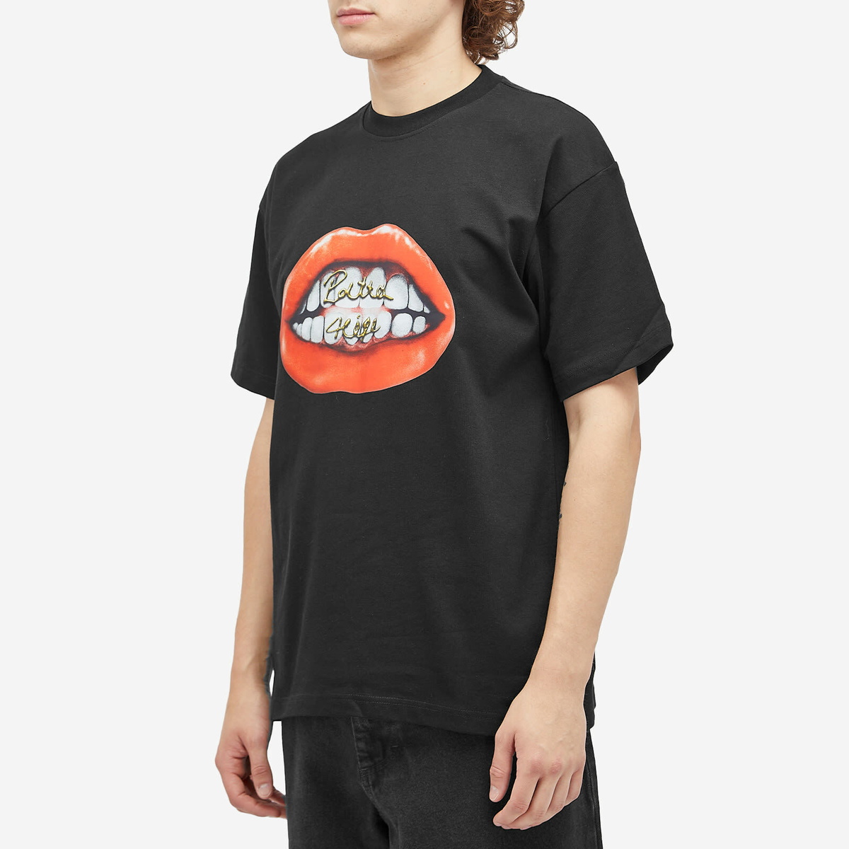 Tシャツ・カットソー LAUGHER PATMAT Wow Pat T-Shirt Black PM19 Patta Men's Smile T-Shirt in Black Patta
