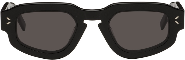 Photo: MCQ Black Hexagonal Sunglasses