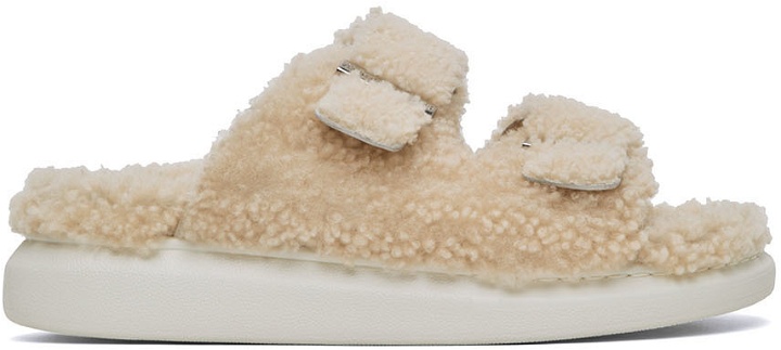 Photo: Alexander McQueen Off-White Shearling Sandals