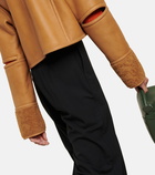 Loewe - Shearling-trimmed leather jacket