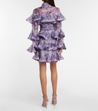 Zimmermann - Celestial printed silk and linen minidress