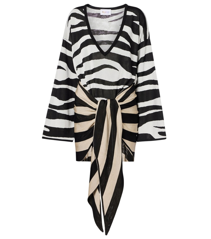 Photo: The Attico Knitted zebra-print minidress