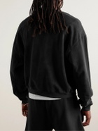 RRR123 - INRI Embellished Logo-Print Cotton-Jersey Sweatshirt - Black