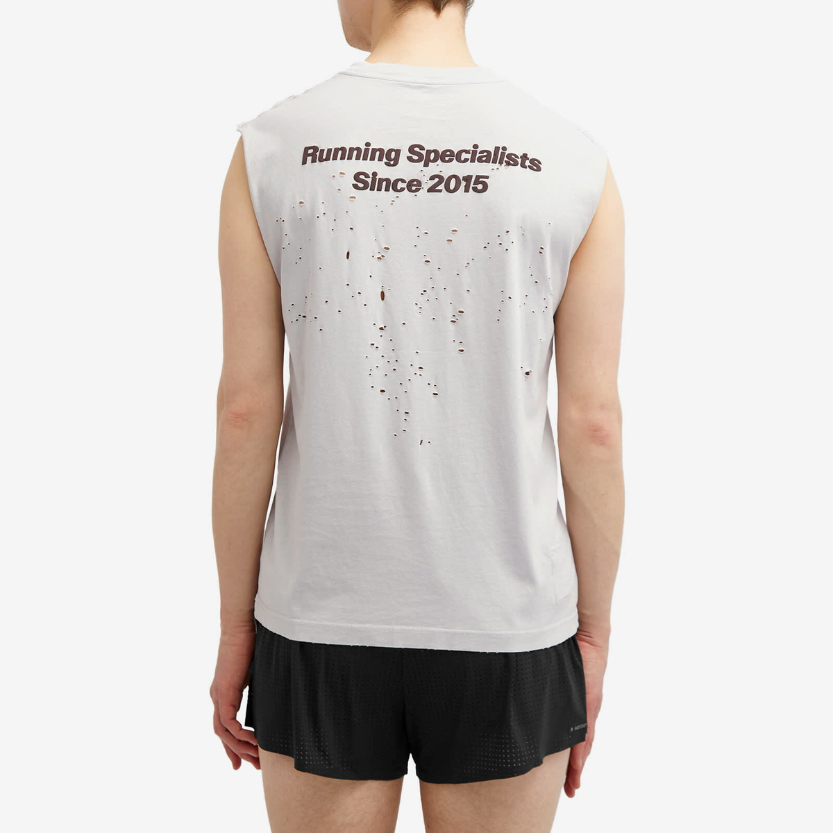 SATISFY running マッスルTシャツ Muscle SATISFY Satisfy Shirt T White