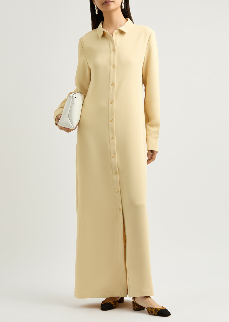Paris Georgia Gwyneth Maxi Shirt Dress Cream