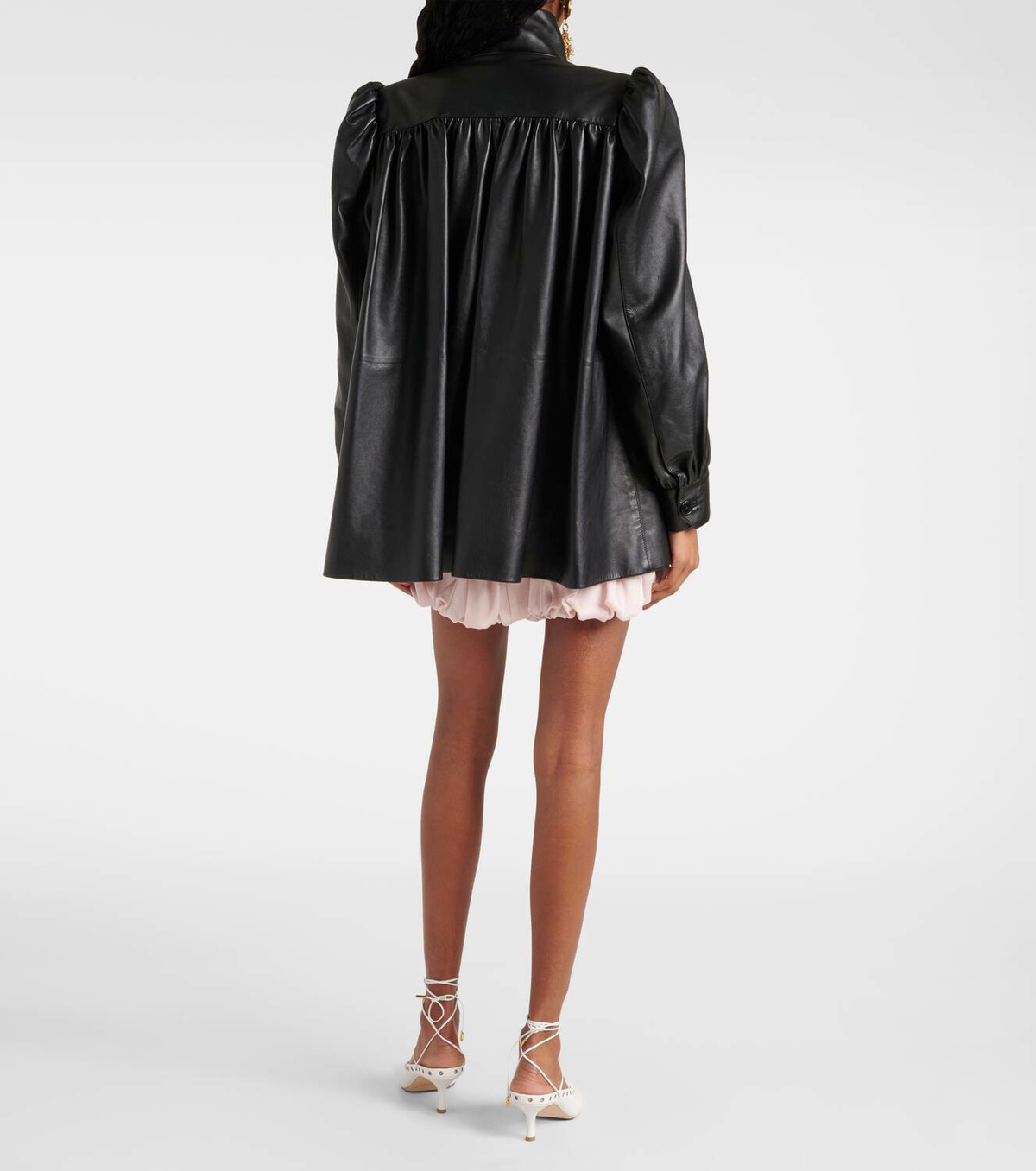 Chloé Gathered leather jacket Chloe
