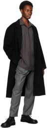 Solid Homme Black Two-Button Coat