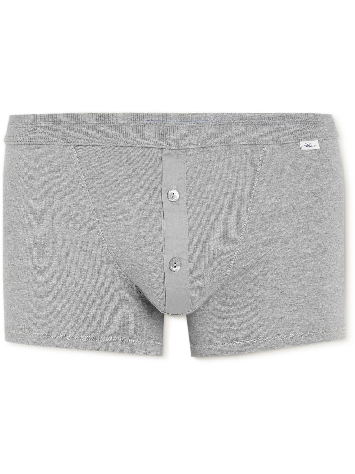 Photo: Schiesser - Karl Heinz Cotton Boxer Briefs - Gray