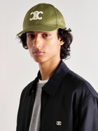 CELINE - Triomphe Logo-Appliquéd Cotton-Blend Drill Baseball Cap - Green