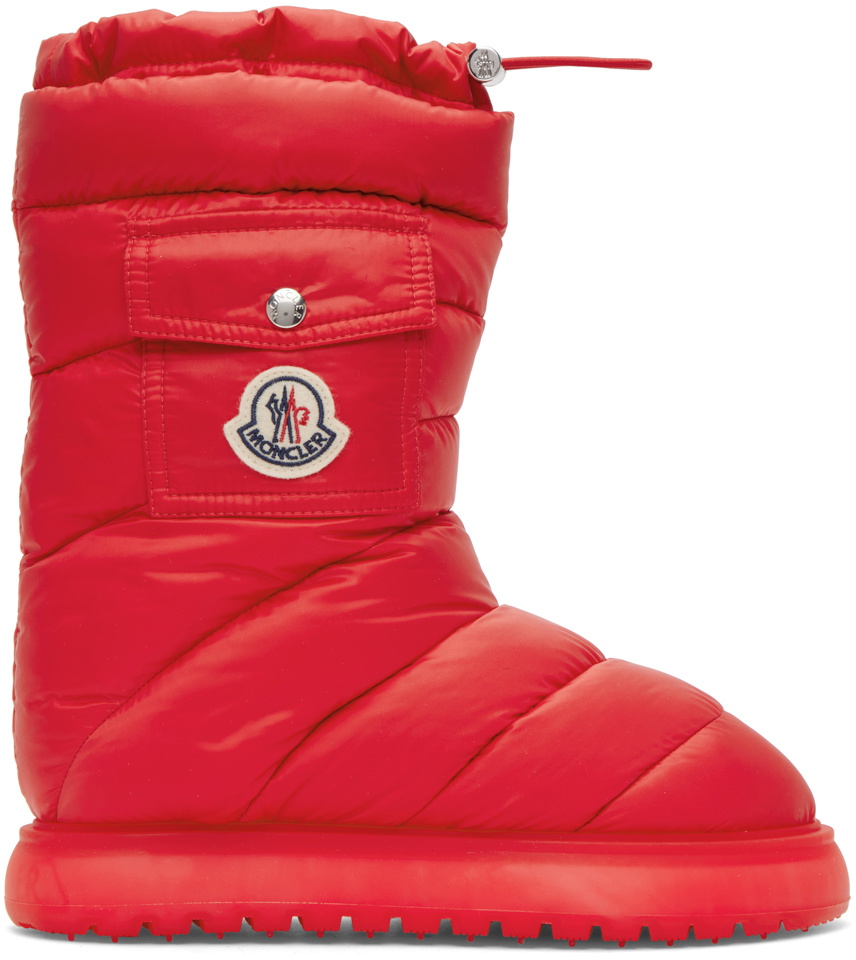 Moncler Red Gaia Pocket Down Boots Moncler