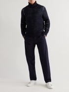 Hugo Boss - Nik Two-Tone Virgin Wool Rollneck Sweater - Blue