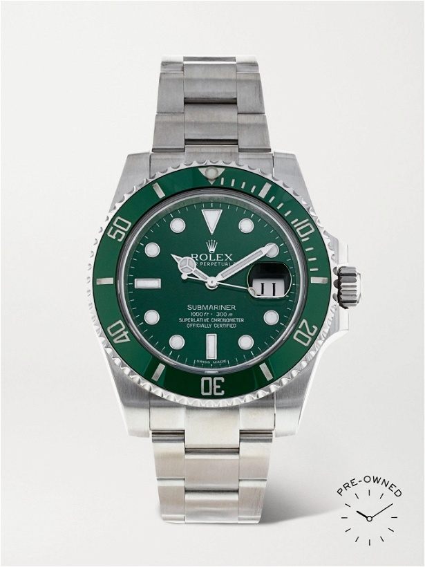 Photo: ROLEX - Pre-Owned 2015 Submariner Automatic 40mm Oystersteel Watch, Ref. No. 116610LV