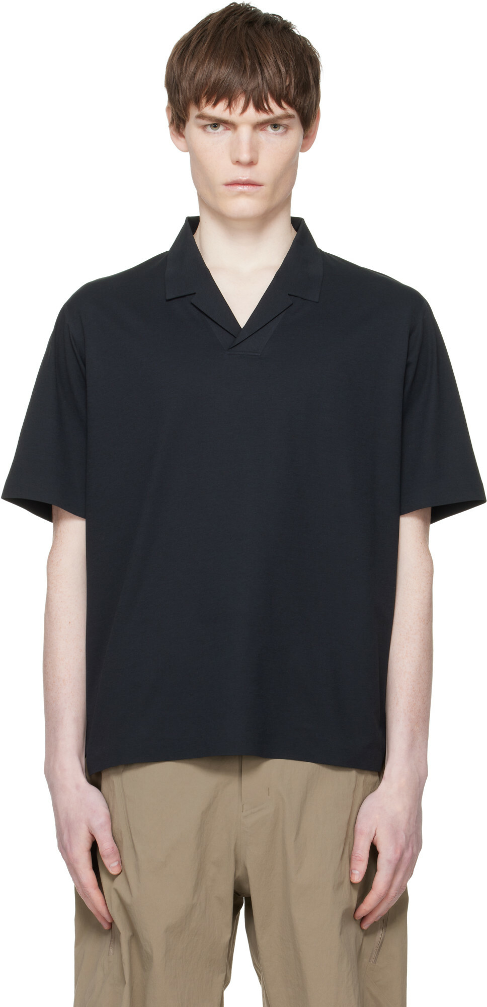 Veilance Black Metron S/S Polo