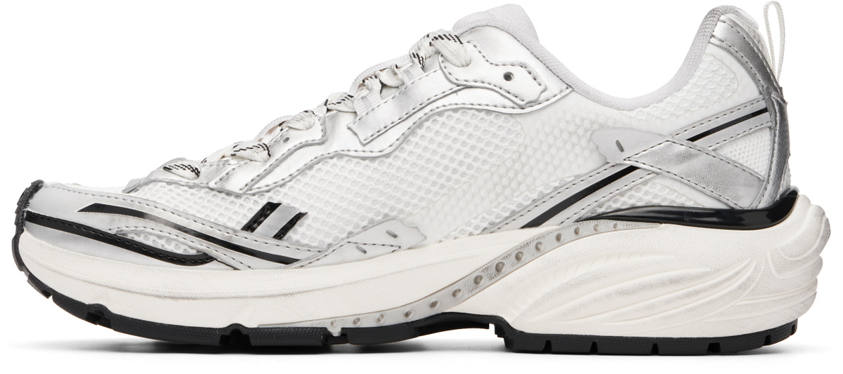 Represent White & Silver Storm Torn Sneakers
