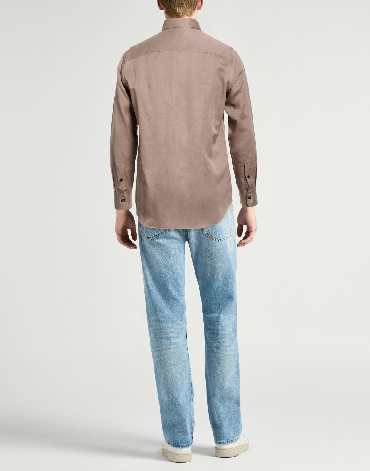 Brioni Mens Shirt Taupe