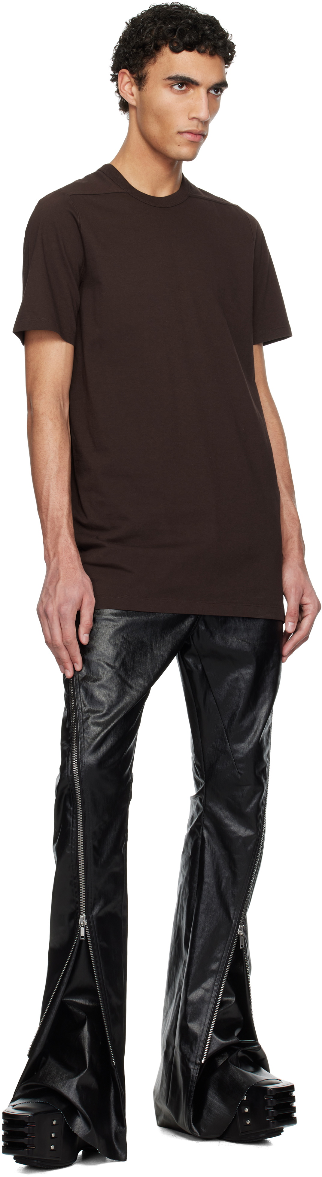 Rick Owens Brown Hollywood Level T-shirt Rick Owens
