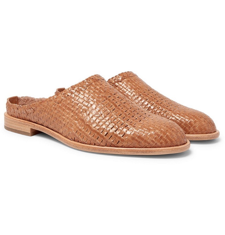 Photo: Hender Scheme - Woven Leather Loafers - Tan