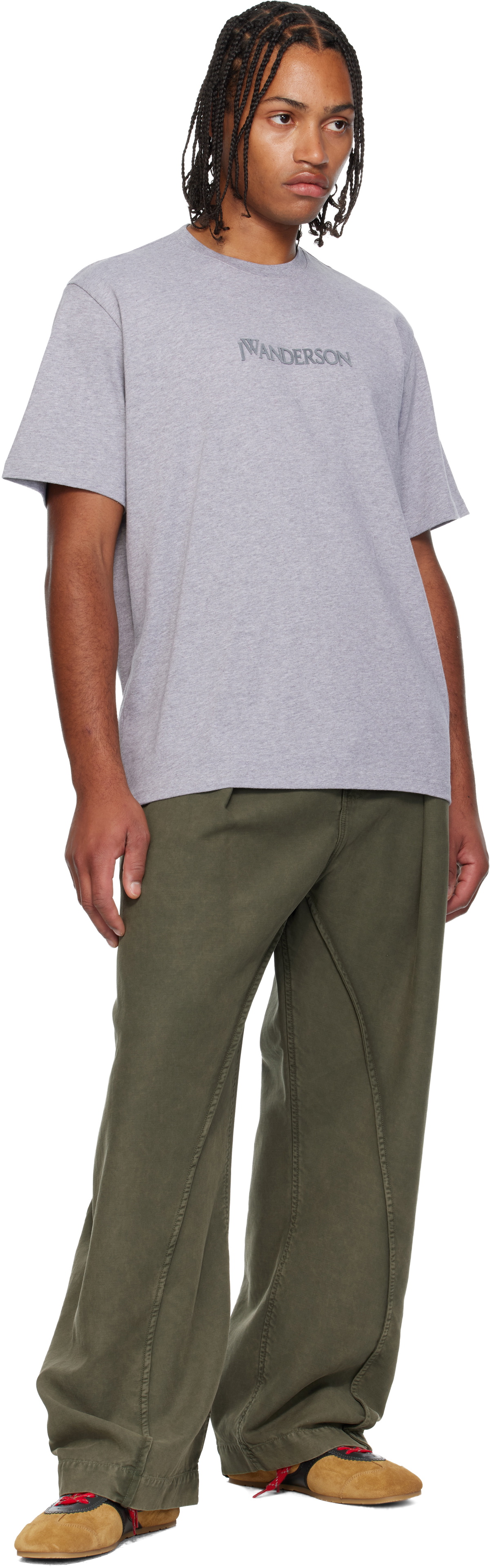 JW Anderson Gray Logo T-shirt JW Anderson