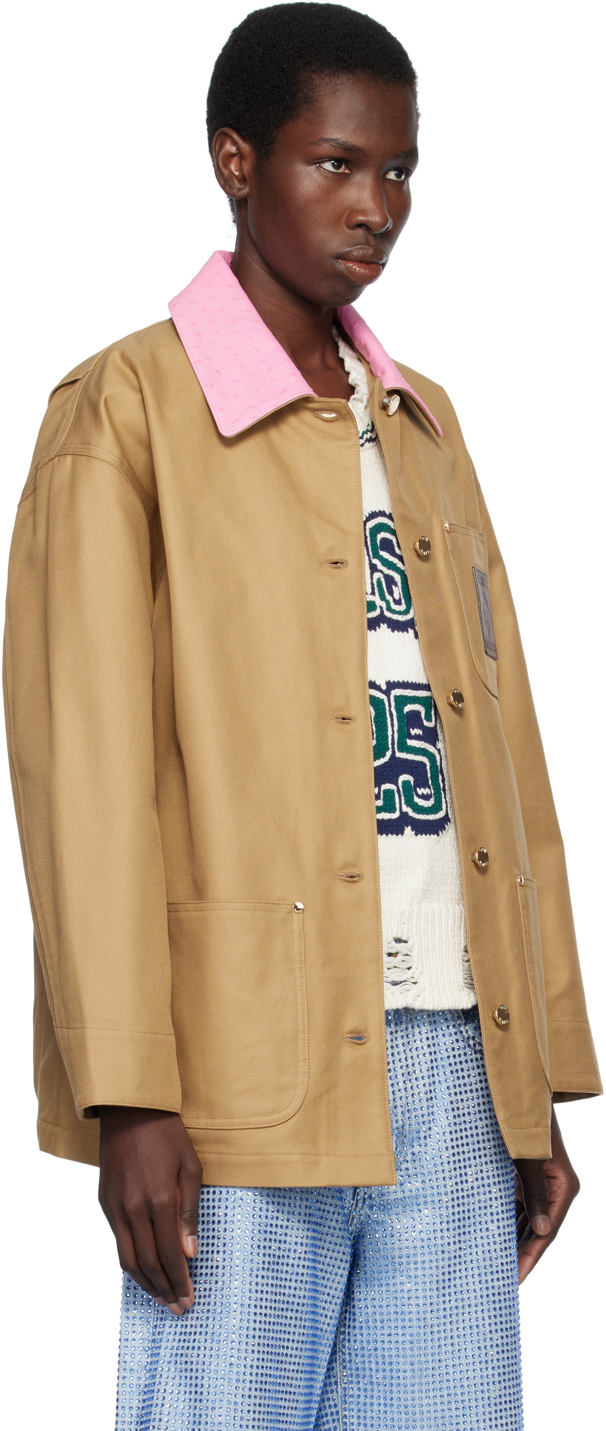 Casablanca Tan Cotton Workwear Jacket