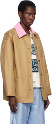 Casablanca Tan Cotton Workwear Jacket
