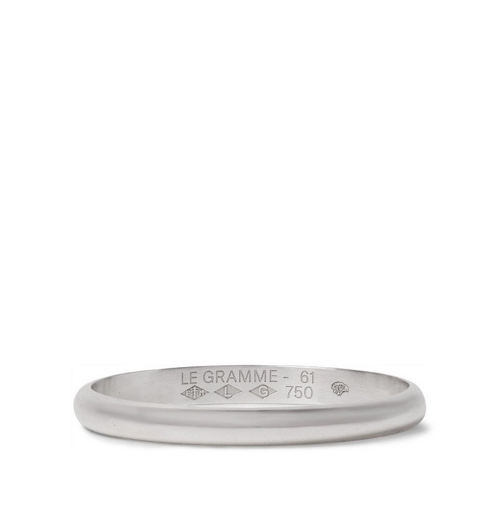 Photo: Le Gramme - Le 2 Brushed 18-Karat White Gold Ring - Silver