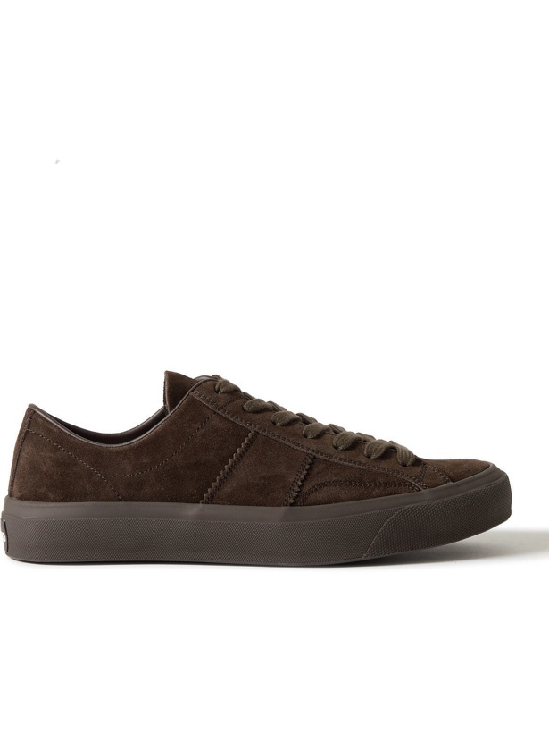 Photo: TOM FORD - Cambridge Suede Sneakers - Brown