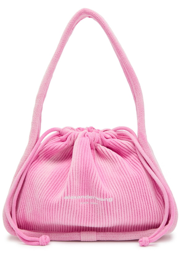 Photo: Alexander Wang Ryan Ribbed-knit top Handle bag - Pink - One Size