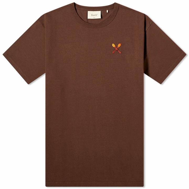 Photo: Foret Men's Sail T-Shirt in Deep Brown