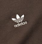 adidas Consortium - Wales Bonner Logo-Embroidered Striped Cotton-Blend Jersey T-Shirt - Brown