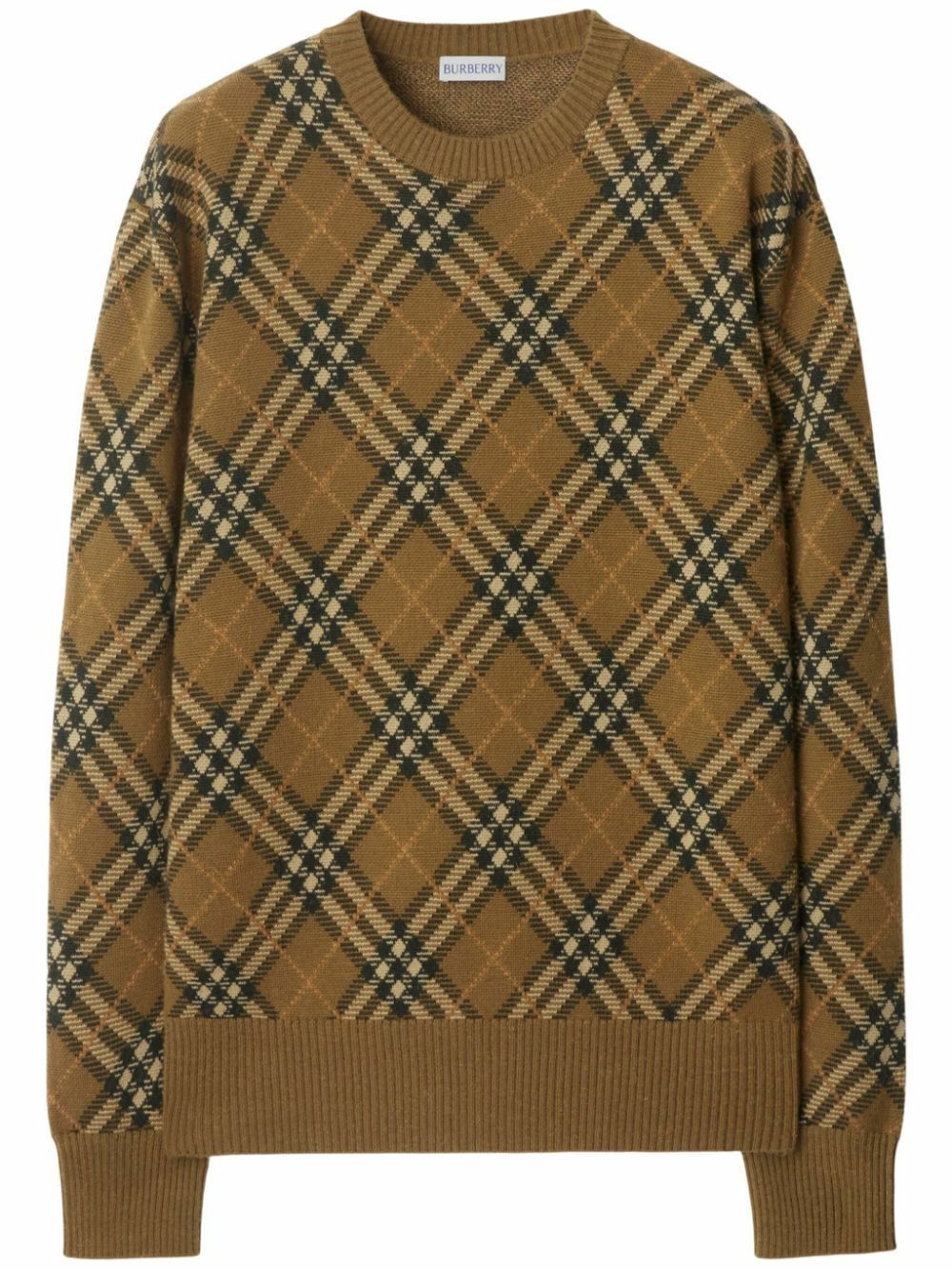 Burberry Check Wool Mohair Blend Sweater Burberry