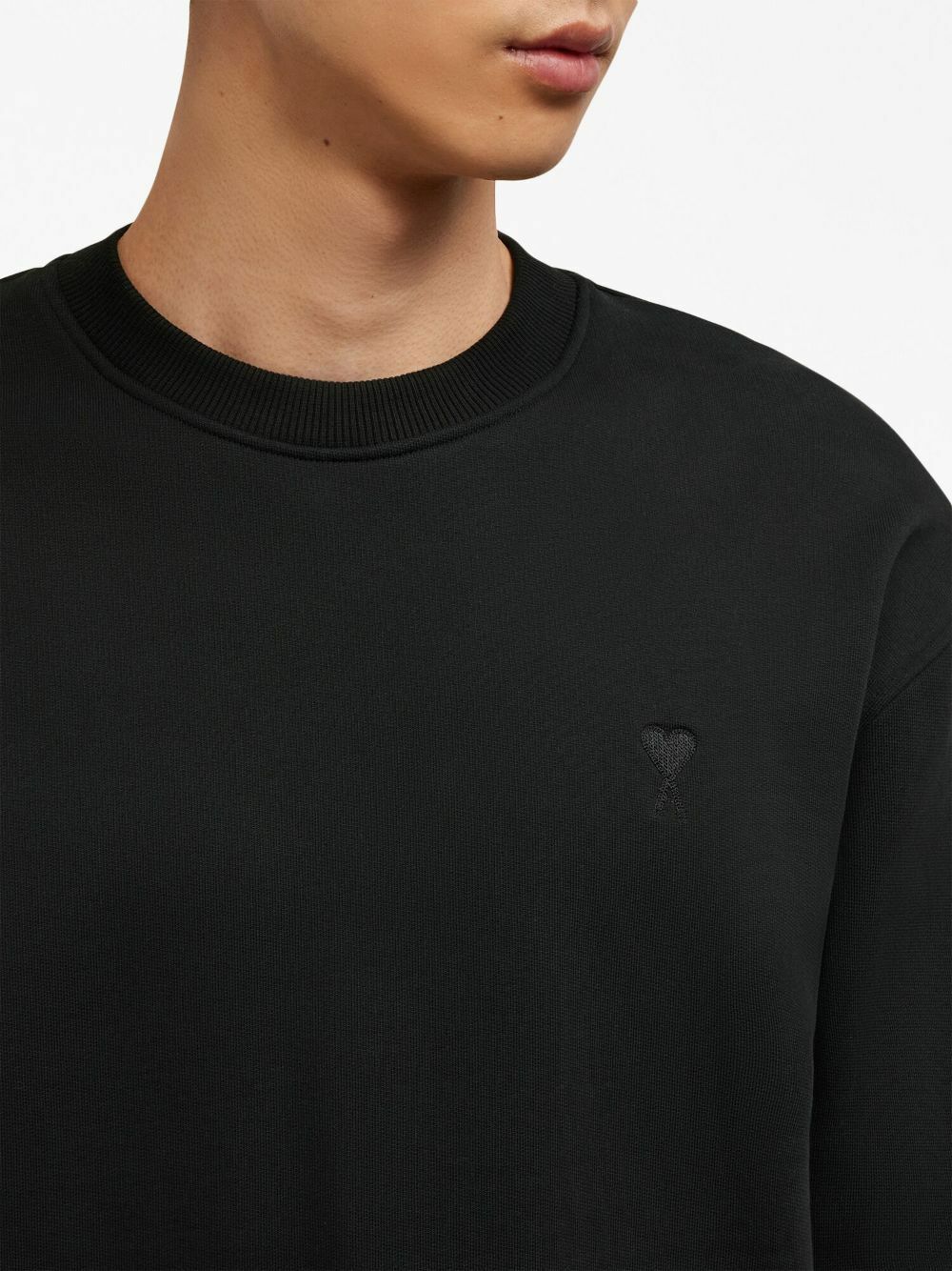 AMI Paris Black Ami De Coeur Cotton Sweatshirt